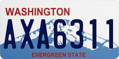 WA license plate AXA6311