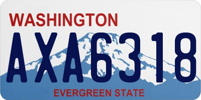 WA license plate AXA6318