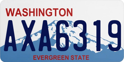 WA license plate AXA6319