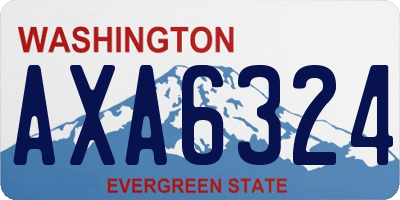 WA license plate AXA6324