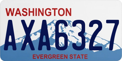 WA license plate AXA6327