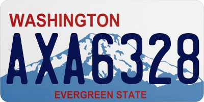 WA license plate AXA6328