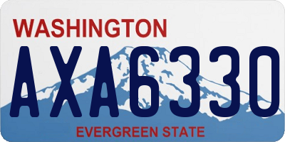 WA license plate AXA6330