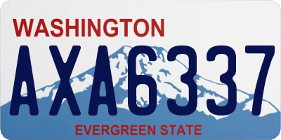 WA license plate AXA6337