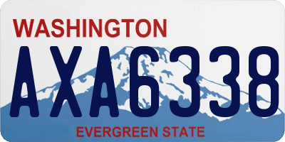 WA license plate AXA6338