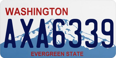 WA license plate AXA6339