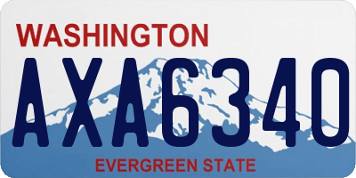 WA license plate AXA6340