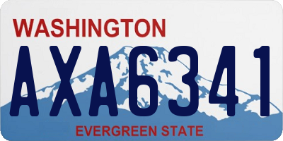 WA license plate AXA6341