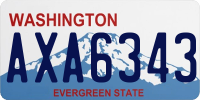 WA license plate AXA6343