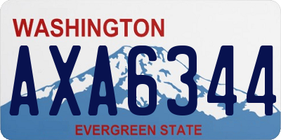 WA license plate AXA6344