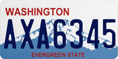 WA license plate AXA6345