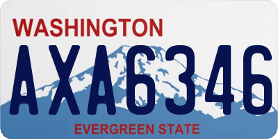 WA license plate AXA6346
