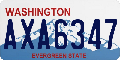 WA license plate AXA6347