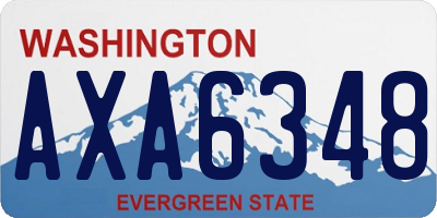 WA license plate AXA6348