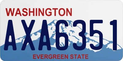 WA license plate AXA6351