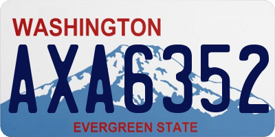 WA license plate AXA6352
