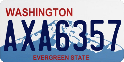 WA license plate AXA6357