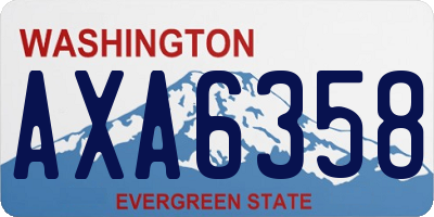 WA license plate AXA6358