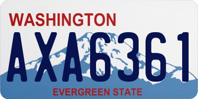WA license plate AXA6361
