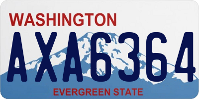 WA license plate AXA6364