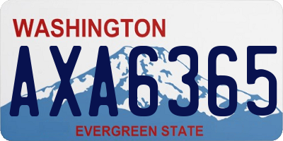 WA license plate AXA6365