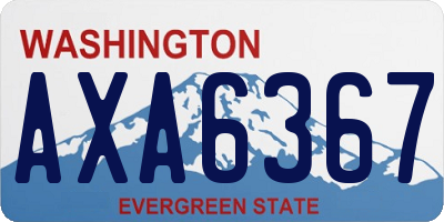 WA license plate AXA6367