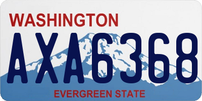 WA license plate AXA6368