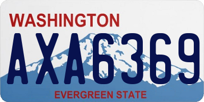 WA license plate AXA6369