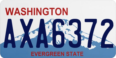 WA license plate AXA6372