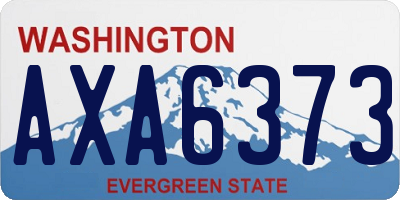 WA license plate AXA6373