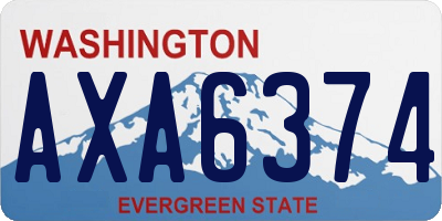 WA license plate AXA6374