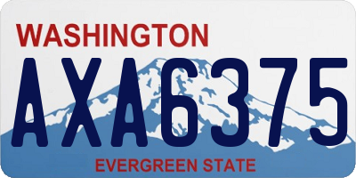 WA license plate AXA6375