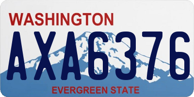 WA license plate AXA6376