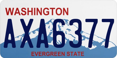 WA license plate AXA6377