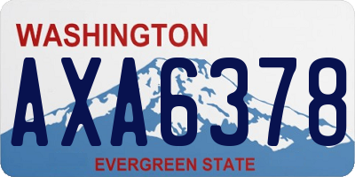 WA license plate AXA6378