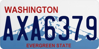 WA license plate AXA6379