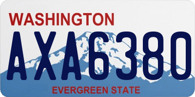 WA license plate AXA6380