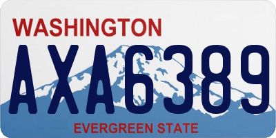 WA license plate AXA6389