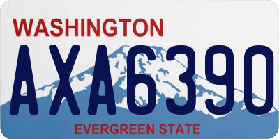 WA license plate AXA6390