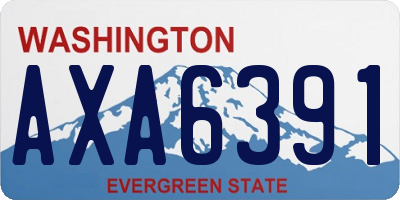 WA license plate AXA6391