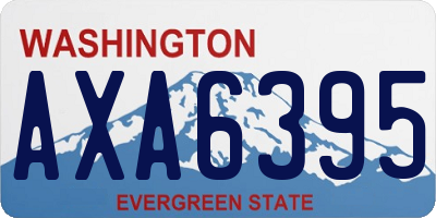 WA license plate AXA6395