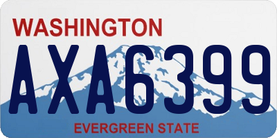 WA license plate AXA6399