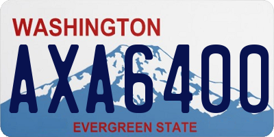 WA license plate AXA6400