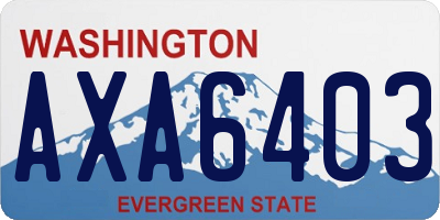 WA license plate AXA6403