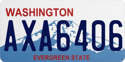 WA license plate AXA6406