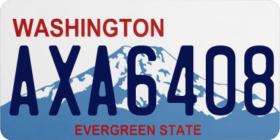 WA license plate AXA6408
