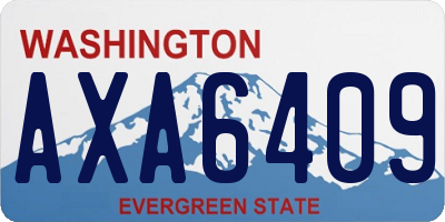 WA license plate AXA6409