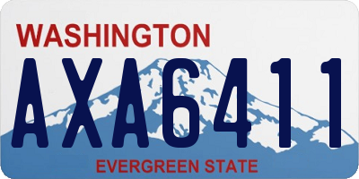 WA license plate AXA6411