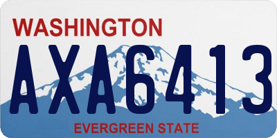 WA license plate AXA6413