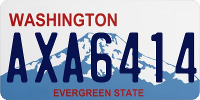 WA license plate AXA6414
